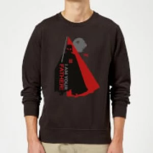 Image of Star Wars Darth Vader I Am Your Father Dark Side Silhouettes Sweatshirt - Black