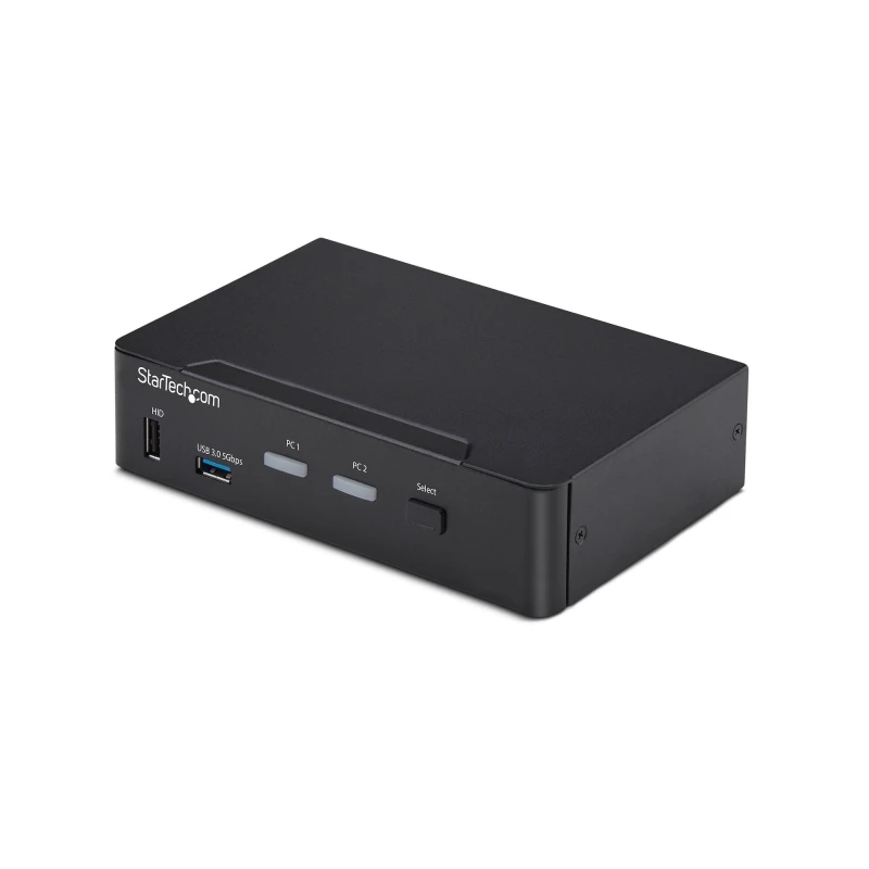 Image of StarTech.com StarTech.com 2-Port DisplayPort KVM Switch, 4K 60Hz, DP 1.2, EDID Management, 2-Port USB 3.0 Hub, 4x USB HID Ports, TAA Compliant P2AD122