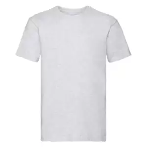 Image of Fruit Of The Loom Mens Super Premium Short Sleeve Crew Neck T-Shirt (2XL) (Ash Grey)
