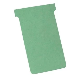 image of Nobo T Cards Size 3 Light Green Pack of 100 T Cards