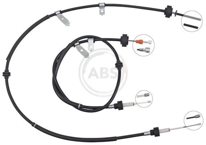 Image of A.B.S. Handbrake cable A.B.S. K10079