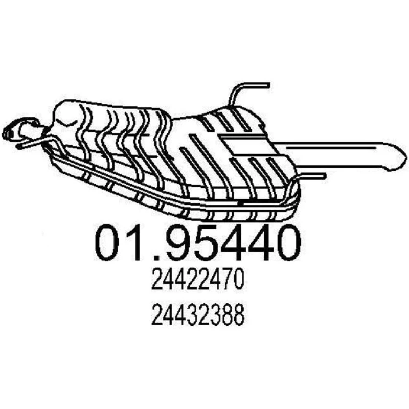 Image of MTS 01.95440 Rear silencer End Silencer (3437)