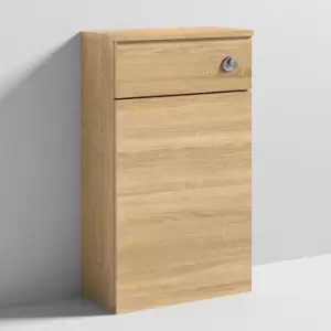 Image of Nuie - Athena Back to Wall wc Toilet Unit 500mm Wide - Natural Oak