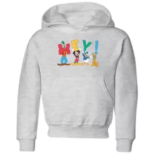 image of Disney Mickey Mouse Hey! Kids Hoodie - Grey - 11-12 Years