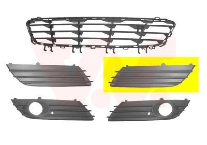 Image of VAN WEZEL Bumper grill VAN WEZEL 3745591