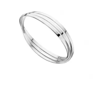 Beginnings Sterling Silver Triple Russian Wedding Flat Bands Bangle B4587