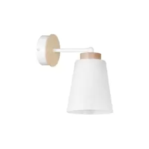 Image of Periot White Dome Wall Lamp 1x E27