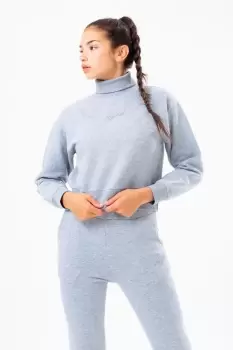 Image of High Neck Crop Sweatshirt