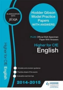 Image of Sqa Specimen Paper 2014 Higher for Cfe English and Hodder Gibson Model Papers by Sqa Paperback