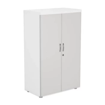 image of Desk High Cupboard Doors - White