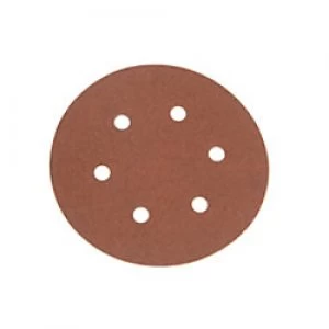 image of Faithfull FAIAD150120H Hook & Loop Sanding Disc 120G Fine Brown Pack of 25