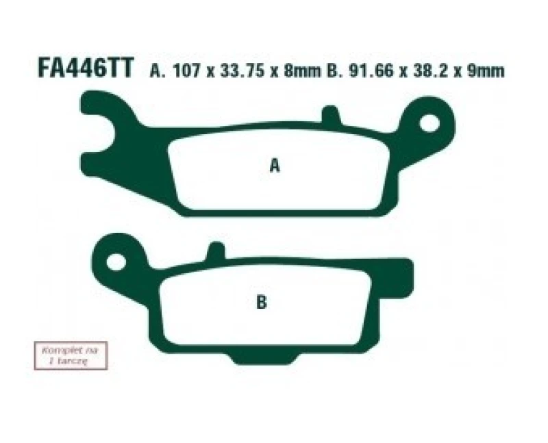 Image of EBC Brakes FA446TT Brake pad set Brake Pad Set,disc brake (402)