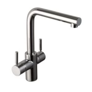 image of InSinkErator 3N1 Chrome finish Filtered steaming hot normal hot cold water tap