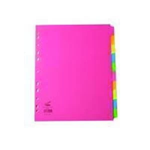 Image of Concord Divider 10-Part A4 Extra Wide Bright Pack of 20 52299