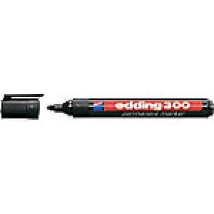 Image of edding Permanent Marker 300 Round 3mm Black 10 Pieces