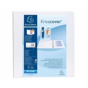 image of Kreacover Ring Binder PP A4+ 4D Rings 60mm, S90mm, A4+, White, Pack of 10