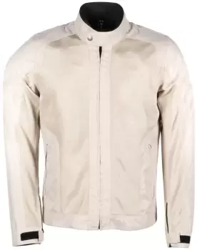 Image of Helstons Stoner Mesh Motorcycle Textile Jacket, silver, Size 2XL, silver, Size 2XL