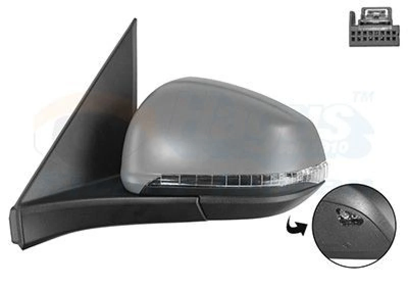 Image of VAN WEZEL Wing mirror VAN WEZEL 5717817