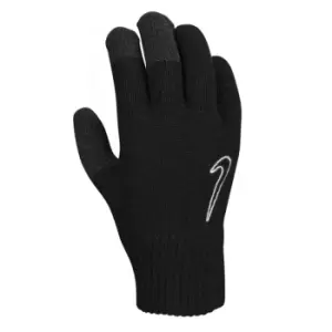 image of Nike 2.0 Knitted Grip Gloves (S-M) (Black/White)