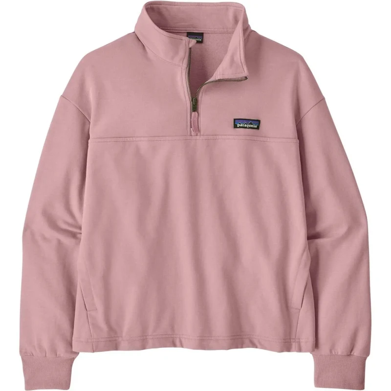 Image of Womens 1/4 zip sweater Patagonia Ahnya Violet Female L
