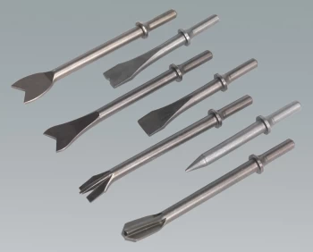 Image of Sealey AK57 Air Hammer Chisel Set 7pc .401" Shank