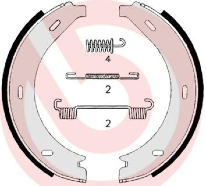 Image of BREMBO Handbrake shoes BREMBO S 50 517