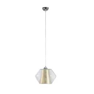 image of Rodes Dome Pendant Ceiling Light Gold, 30cm, 1x E27