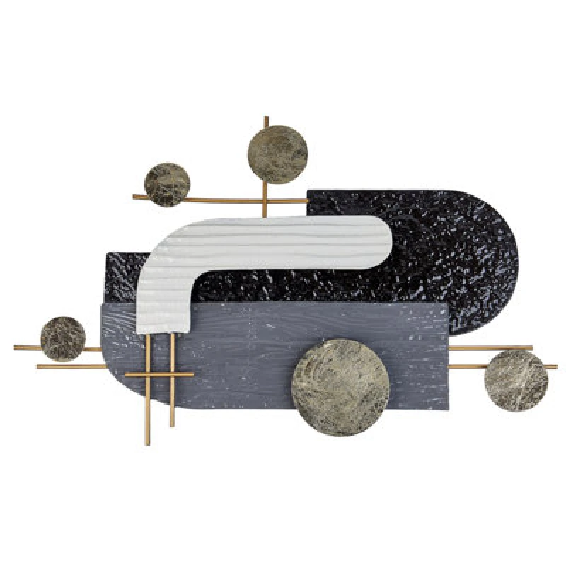 Image of Beliani Wall Decor Lutetium Metal 55cm Black