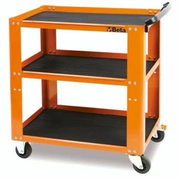 image of Beta Tools C51 O 3 Open Shelf Tool Trolley 800 x 450 x 900mm Orange 051000001