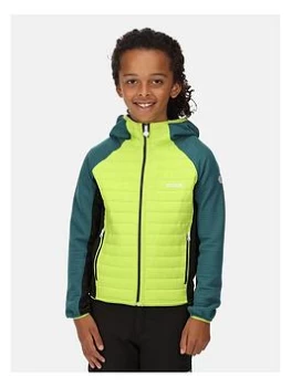 Image of Boys, Regatta Kids Kielder Hybrid V Jacket - Green/black, Green/Black, Size 7-8 Years