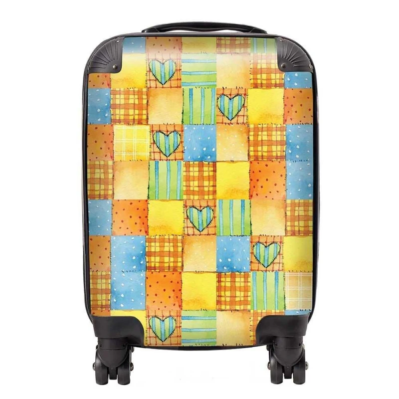 Image of Warren Reed - Designer Baby Watercolour Blanket Pattern Suitcase in Yellow Size: Large Yellow Unisex Large