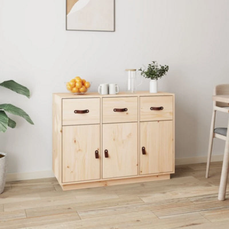 Image of Vidaxl Sideboard 100X40X75cm Solid Wood Pine, Brown 820147