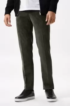 Image of Mens Slim Fit Green Cord Trousers