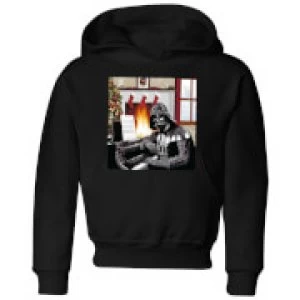 Image of Star Wars Darth Vader Piano Player Kids Christmas Hoodie - Black - 11-12 Years