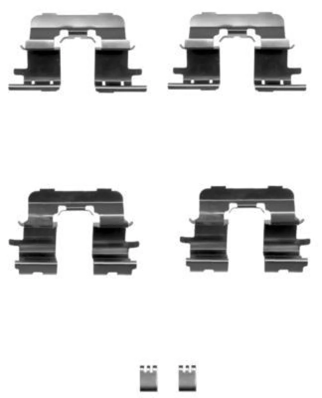 Image of HELLA Brake pad fitting kit HELLA 8DZ 355 203-911