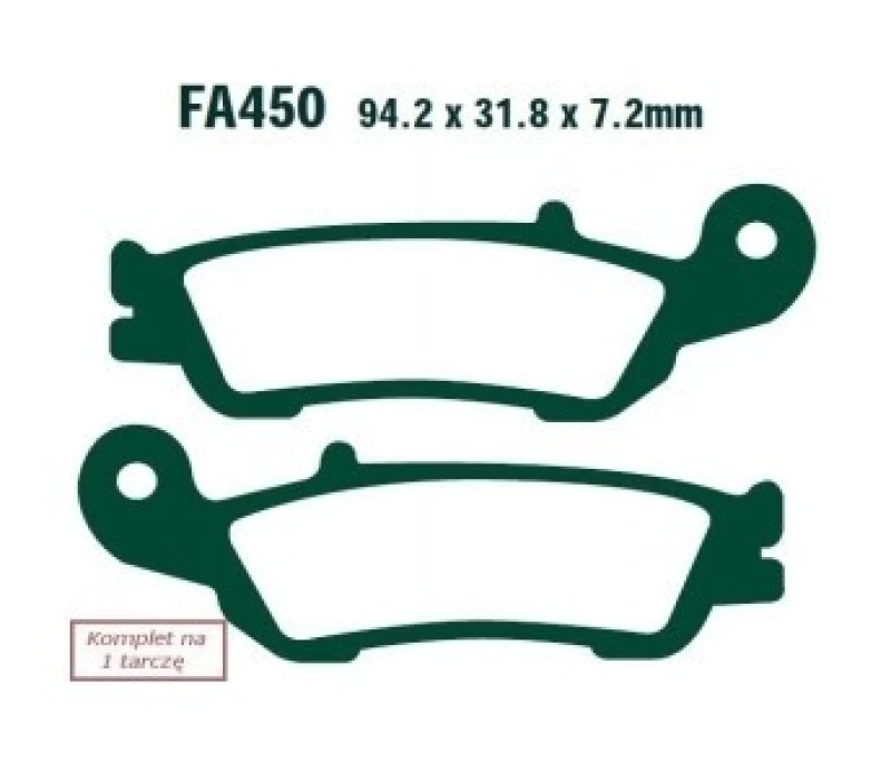 Image of EBC Brakes FA450TT Brake pad set Brake Pad Set,disc brake (402)
