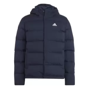 Image of adidas Helionic Hooded Mens Down Jacket - Blue