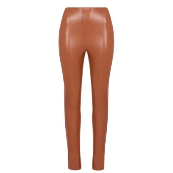 Commando Faux Leather Control Leggings - Cocoa