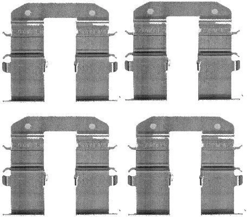 Image of HELLA Brake pad fitting kit HELLA 8DZ 355 203-351