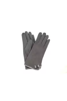 image of Gaby Faux Suede Touch Screen Gloves