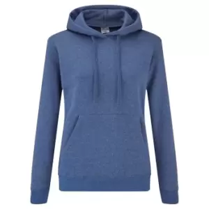 image of Fruit Of The Loom Ladies Lady Fit Hooded Sweatshirt / Hoodie (2XL) (Heather Royal)