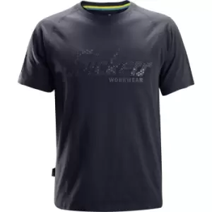 Image of Snickers 2580 Mens Logo T-Shirt Navy S