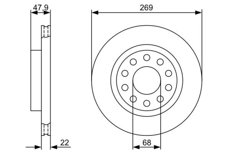 Image of Brake disc Bosch 0 986 479 366