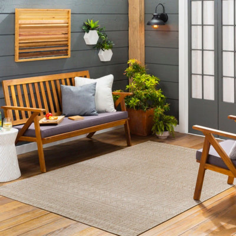 Image of Livabliss In- & Outdoor Global Brown Mimi Area Rug 130 X 180 Cm - Easy To Clean, Perfect For Patio, Balcony, Kitchen Or Dining Room