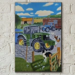 Image of Tile 8x12 John Deere Tractor By MacNeil Studios Wall Art