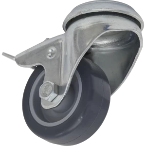 image of Sealey Bolt Hole Swivel Total Lock Castor Grey 50mm