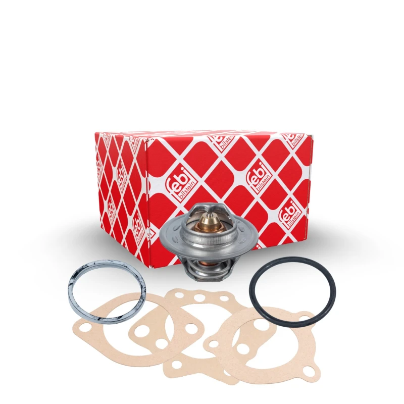 Image of FEBI BILSTEIN 06758 Engine thermostat Opening Temperature: 88°C, with gaskets/seals Thermostat,coolant (316)