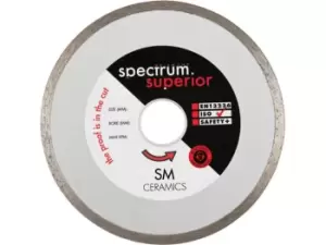 Image of OX Tools SM230/25/22 OX Spectrum Pro Continuous Rim Diamond Blade - Ceramics 230 x 25.4 x 22.23mm