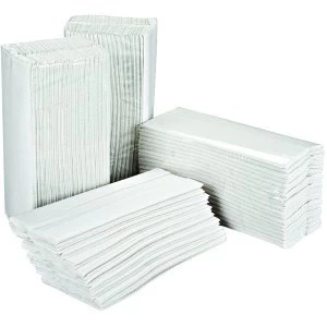 image of 2Work White 2 Ply C Fold Hand Towels 217mm x 310mm Pack of 2355 HC2W