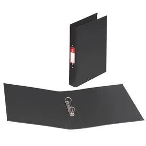 Image of 5 Star A4 2 x O Ring 25mm Polypropylene Ring Binder Black Pack of 10